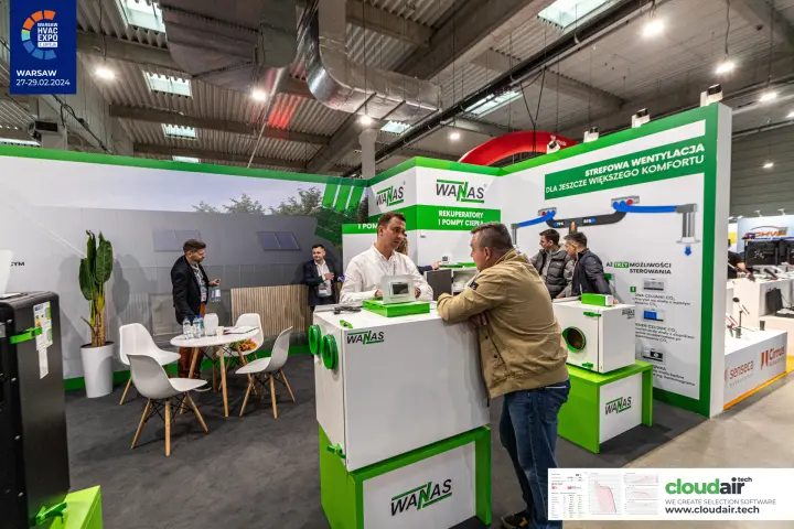 Wanas recuperators and zoned ventilation graphics at Warsaw HVAC Expo 2024