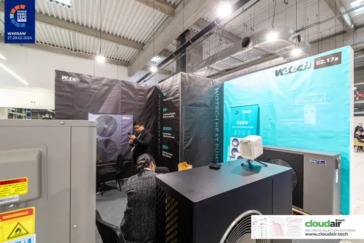 Wotech stand E2.17a with R290 air-to-water heat pumps