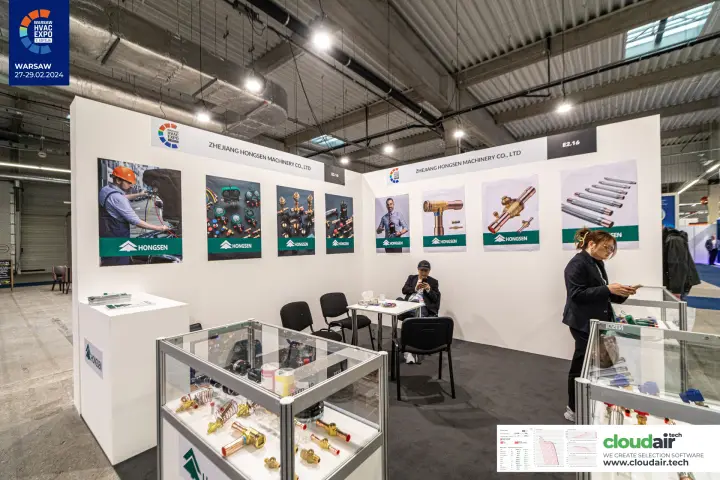 Zhejiang Hongsen stand E2.16 with refrigeration valves and fittings