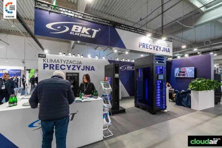BKT Elektronik stand with precision air conditioning cabinets