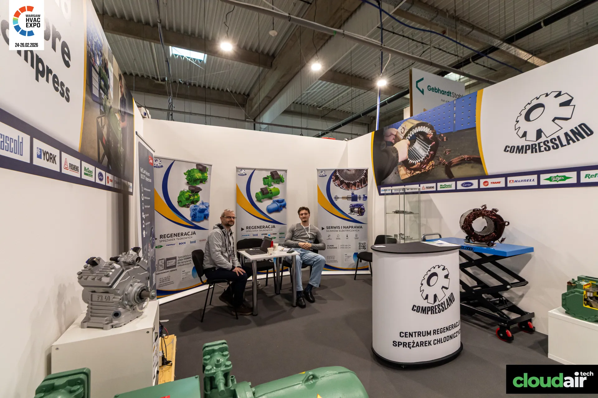 Compressland stand for refrigeration compressor and motor regeneration at Warsaw HVAC Expo 2026