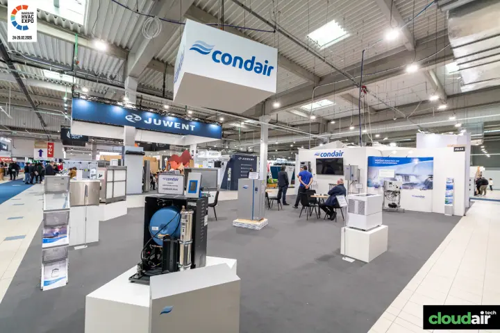 Condair stand with humidification systems and CONDAIR RO-E reverse osmosis unit at Warsaw HVAC Expo 2026