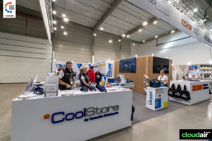 CoolStore by Technika Chłodzenia counter with the Value tools stand behind at Warsaw HVAC Expo 2026