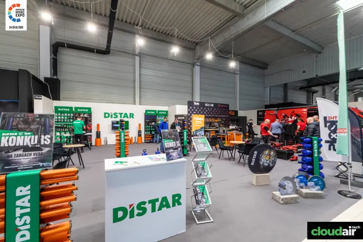 Distar stand with diamond core drills, cutting blades and contest board