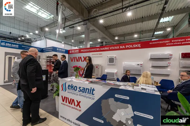 Eko Sanit counter with regional map and Vivax indoor unit wall