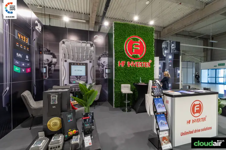Eura Drives inverters with an Excellence Award seal at the HF Inverter stand at Warsaw HVAC Expo 2026