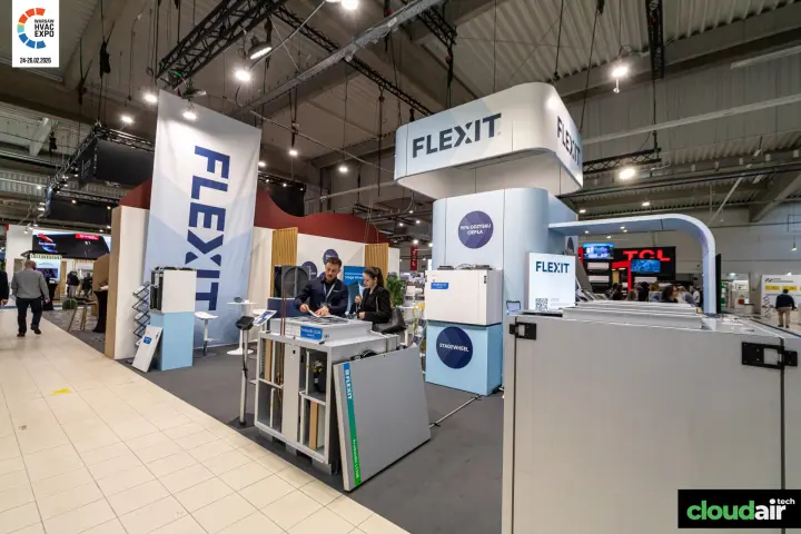 Flexit stand with ProNordic and Nordic heat recovery units at Warsaw HVAC Expo 2026