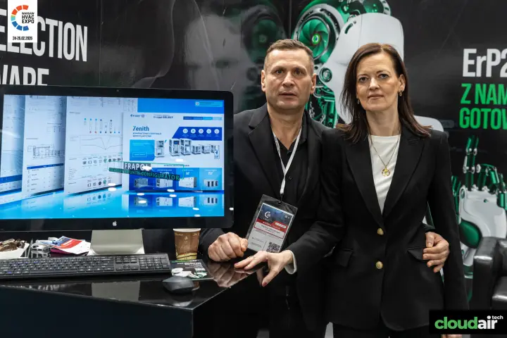 Frapol air handling unit configurator shown at the CloudAir stand at Warsaw HVAC Expo 2026