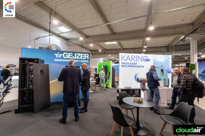 Gejzer ground-source heat pump and Karino recuperator stands at Warsaw HVAC Expo 2026