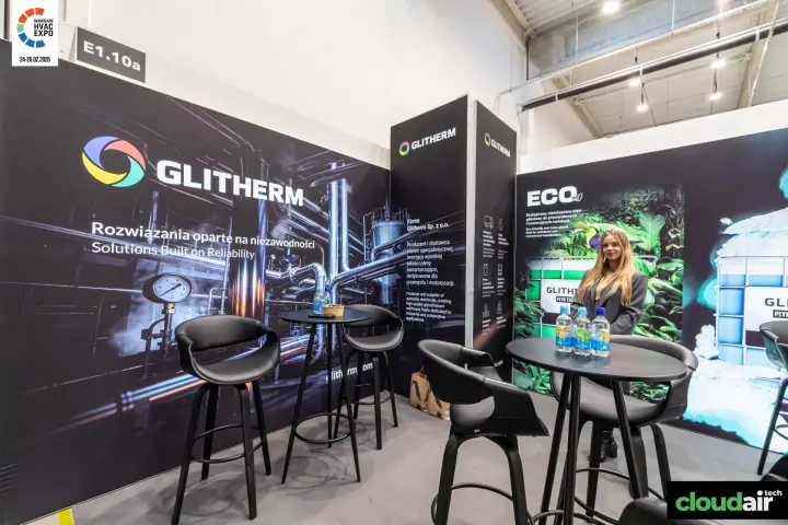Glitherm close-up with company column and ECO glycol fluid panel