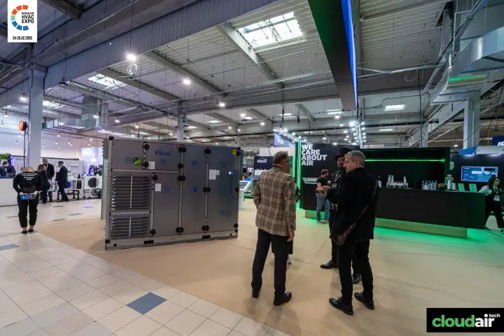 Klimor air handling unit next to the We Care About Air bar