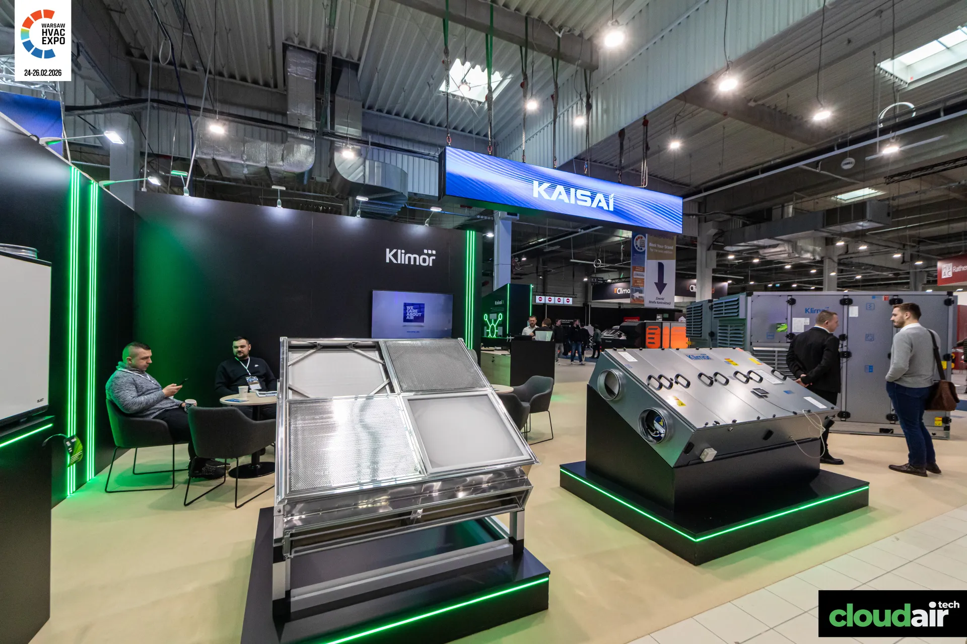 Klimor exchanger module, seating corner and air handling units at Warsaw HVAC Expo 2026