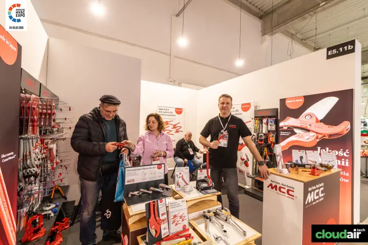MCC Japanese pipe tools on display at stand E5.11b at Warsaw HVAC Expo 2026