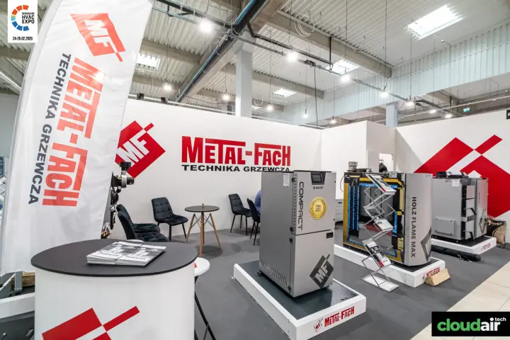 Metal-Fach stand with Compact and Holz Flame Max heating boilers at Warsaw HVAC Expo 2026