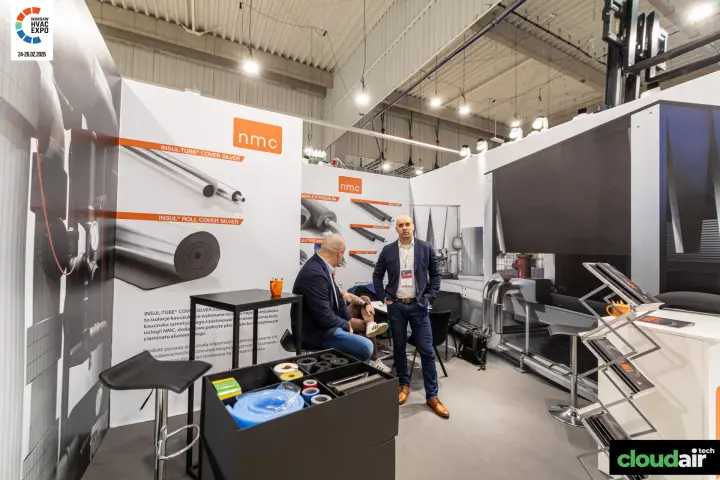 NMC stand with Insul-Tube Cover Silver and Insul Roll graphics at Warsaw HVAC Expo 2026