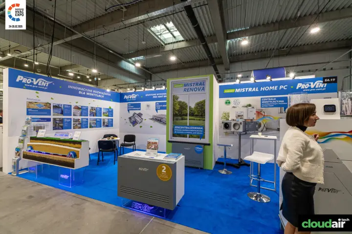 Pro-Vent stand with Mistral ventilation units and ground exchanger model