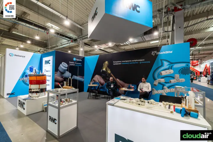 RWC stand with SharkBite, Speedfit and Reliance plumbing brands at Warsaw HVAC Expo 2026