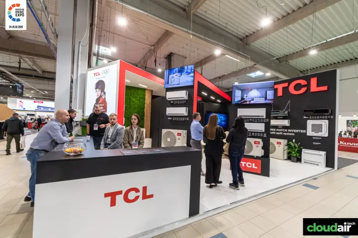 TCL stand with split, cassette and console air conditioners