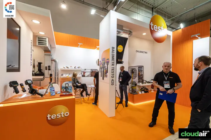 Testo stand with thermography, airflow and refrigeration zones at Warsaw HVAC Expo 2026