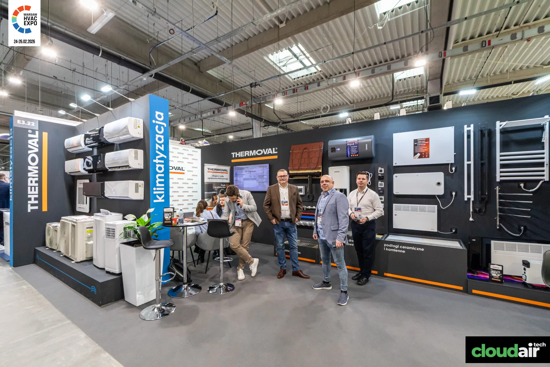 Thermoval stand with air conditioners and electric heating range at Warsaw HVAC Expo 2026