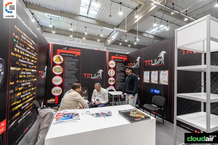 Truva stand presenting brass rods, billets and their applications at Warsaw HVAC Expo 2026