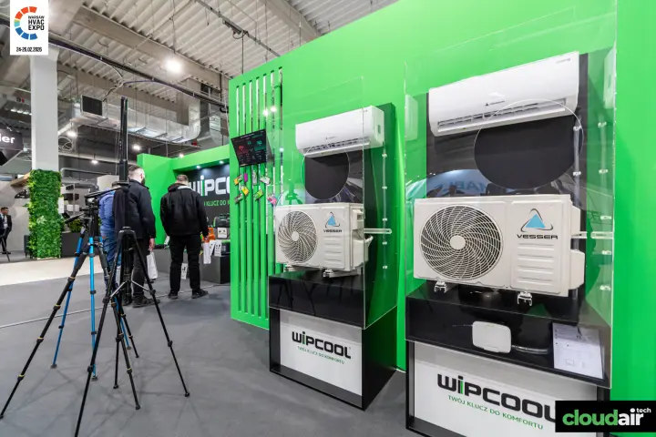 Vesser split air conditioners in acrylic cases at Wipcool