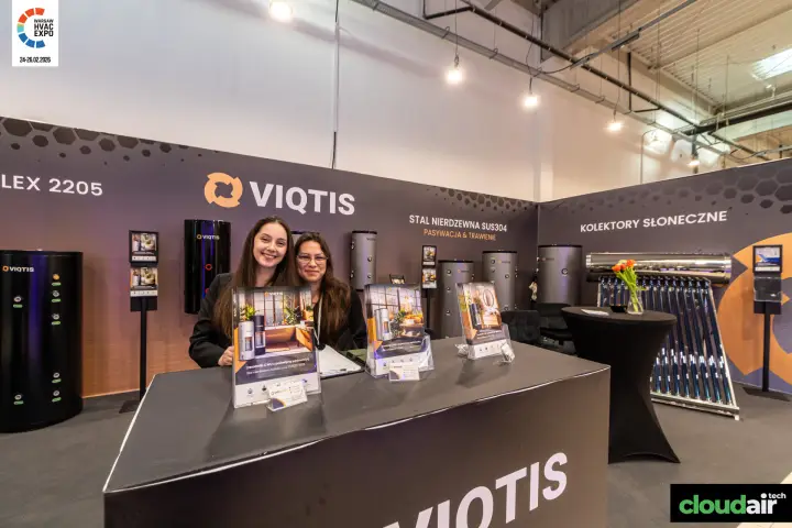 Viqtis counter with leaflets on stainless steel DHW cylinders